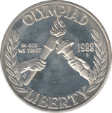 1988 SILVER USA OLYMPIAD DOLLAR - WOLRD SILVER COINS - Cambridgeshire Coins