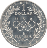 1988 SILVER USA OLYMPIAD DOLLAR - WOLRD SILVER COINS - Cambridgeshire Coins