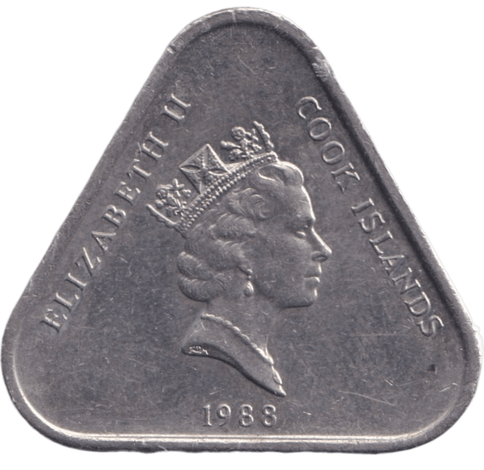 1988 TWO DOLLAR COOK ISLAND - WORLD COINS - Cambridgeshire Coins