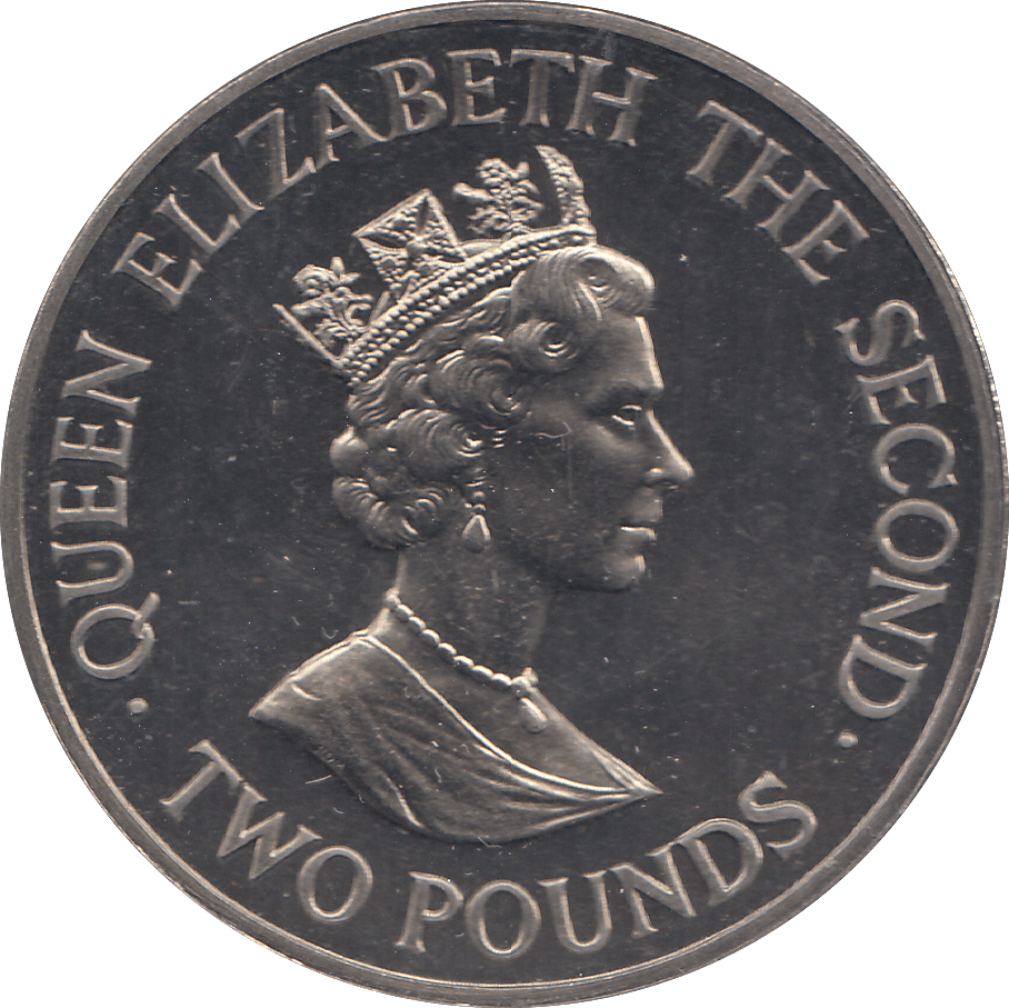 1989 2 POUNDS ROYAL VISIT BAILIWICK OF GUERNSEY ( BU ) - WORLD COINS - Cambridgeshire Coins