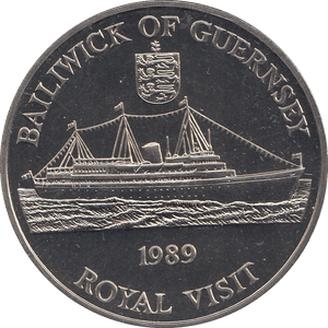 1989 2 POUNDS ROYAL VISIT BAILIWICK OF GUERNSEY ( BU ) - WORLD COINS - Cambridgeshire Coins