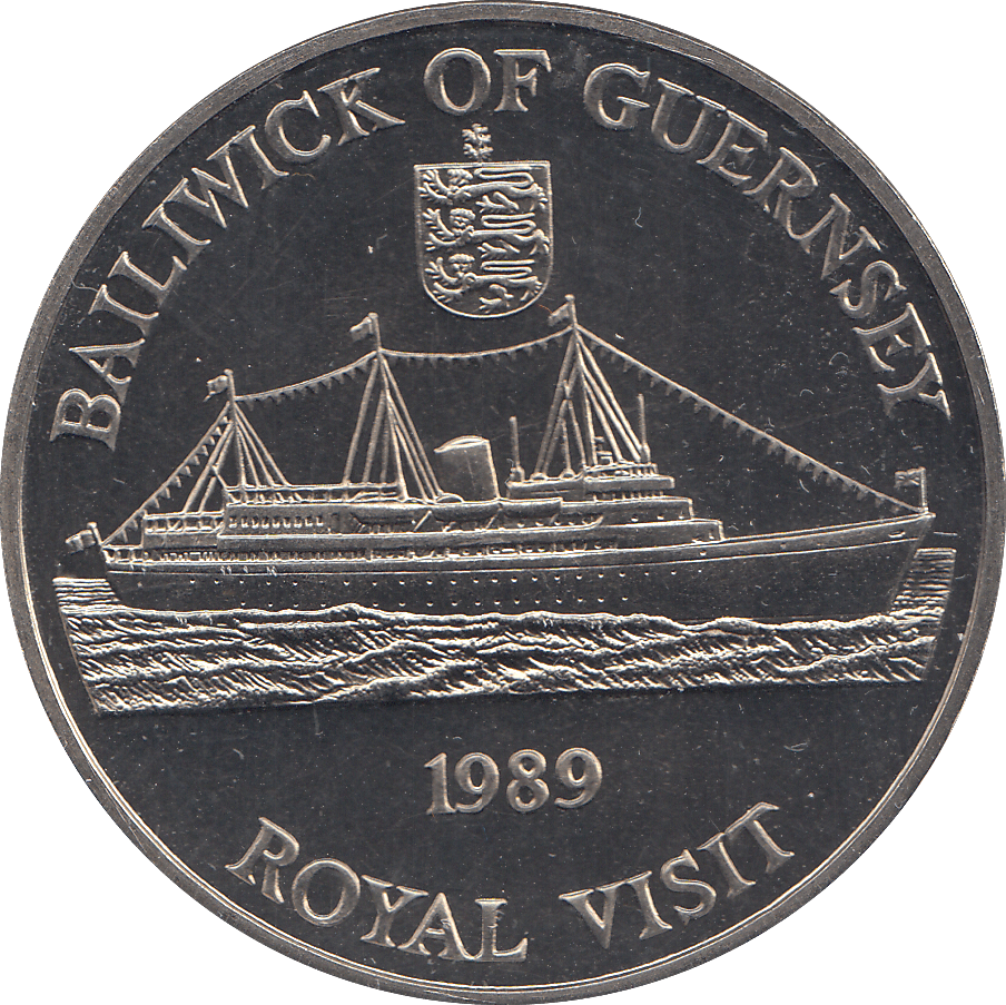 1989 2 POUNDS ROYAL VISIT BAILIWICK OF GUERNSEY ( BU ) - WORLD COINS - Cambridgeshire Coins