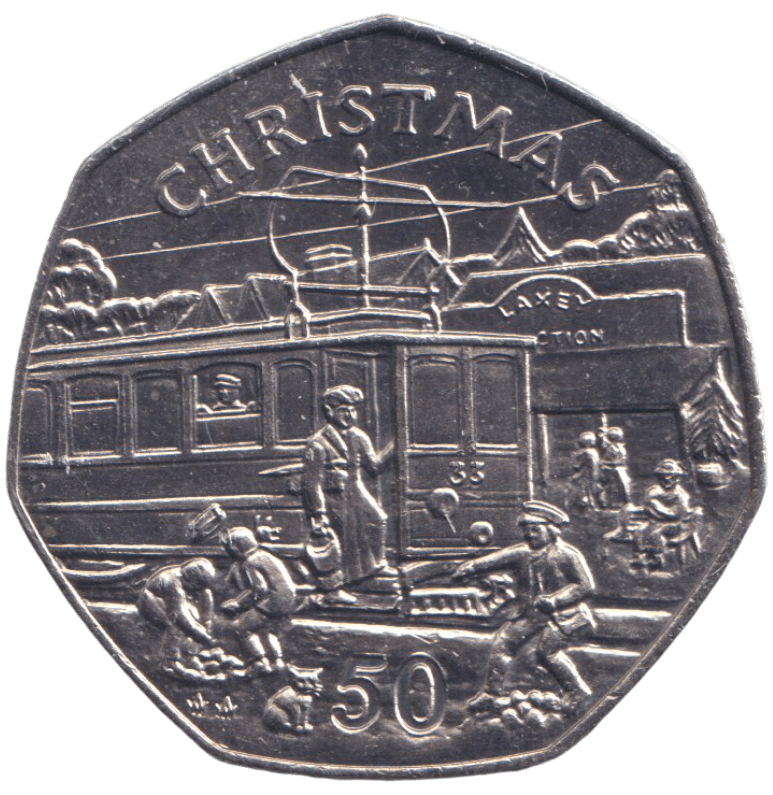 1989 ELECTRIC TRAM 50P ISLE OF MAN ( UNC ) AA - 50P REGIONAL ISSUES - Cambridgeshire Coins