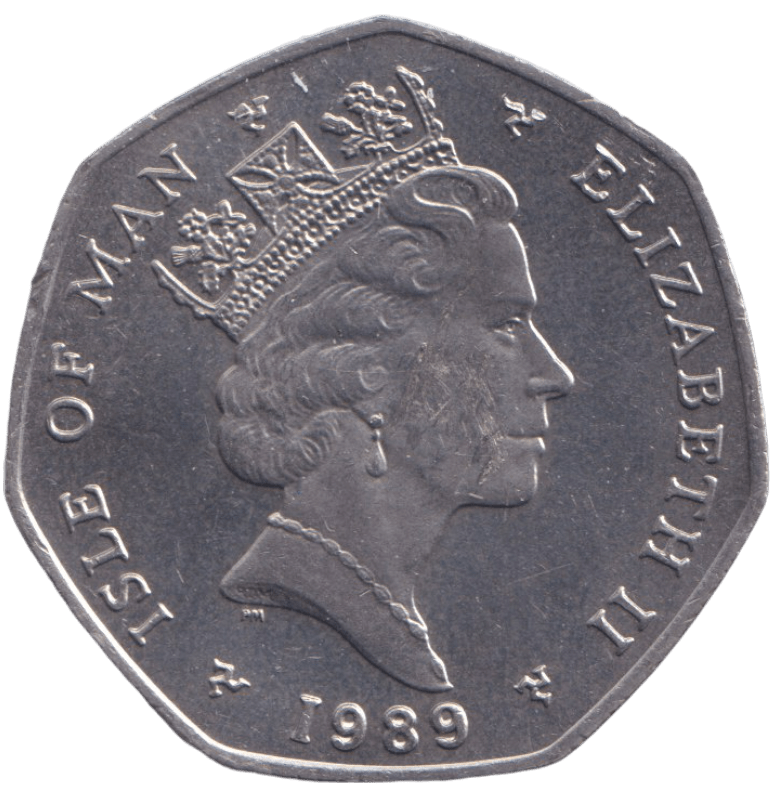 1989 ELECTRIC TRAM 50P ISLE OF MAN ( UNC ) AA - 50P REGIONAL ISSUES - Cambridgeshire Coins
