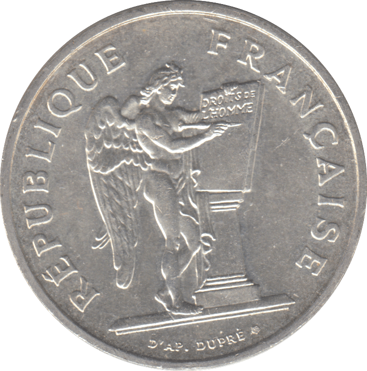 1989 FRANCE 100 FRANC - SILVER WORLD COINS - Cambridgeshire Coins