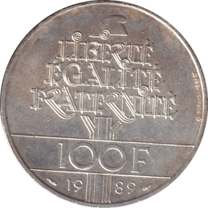 1989 FRANCE 100 FRANC - WORLD COINS - Cambridgeshire Coins