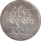 1989 FRANCE 100 FRANC - WORLD COINS - Cambridgeshire Coins