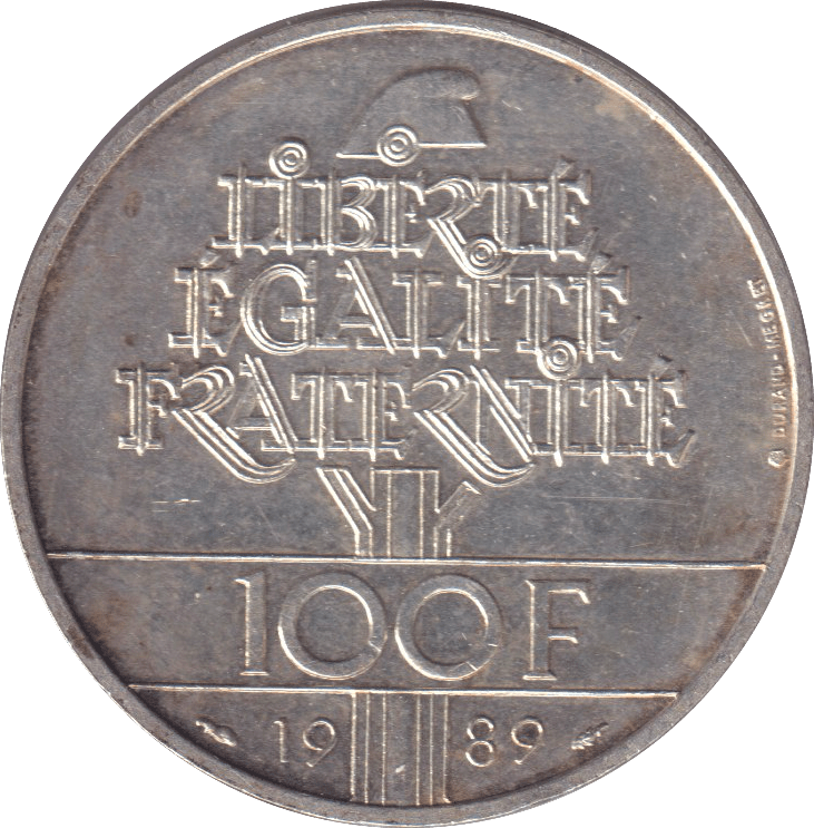 1989 FRANCE ONE HUNDRED FRANC - WORLD COINS - Cambridgeshire Coins