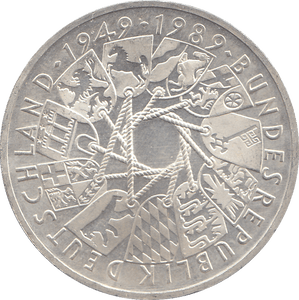 1989 GERMANY SILVER 10 MARK - WORLD COINS - Cambridgeshire Coins