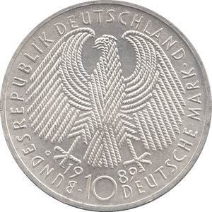 1989 GERMANY SILVER 10 MARK - WORLD COINS - Cambridgeshire Coins