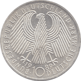 1989 GERMANY SILVER 10 MARK - WORLD COINS - Cambridgeshire Coins