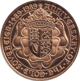 1989 GOLD DOUBLE SOVEREIGN ( PROOF ) - DOUBLE SOVEREIGN - Cambridgeshire Coins