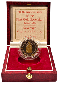 1989 GOLD PROOF SOVEREIGN BOXED - GOLD PROOF SOVEREIGNS - Cambridgeshire Coins