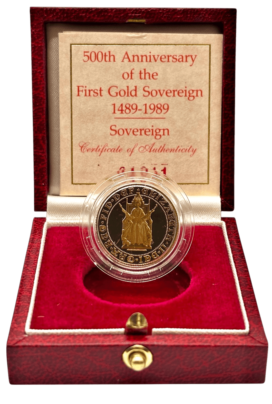 1989 GOLD PROOF SOVEREIGN BOXED - GOLD PROOF SOVEREIGNS - Cambridgeshire Coins