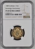 1989 GOLD SOVEREIGN PF 69 ULTRA CAMEO - NGC GOLD SOVEREIGN - Cambridgeshire Coins
