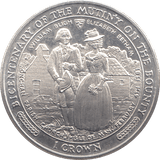 1989 ONE CROWN BICENTENARY OF THE MUTINY ON THE BOUNTY - WORLD COINS - Cambridgeshire Coins