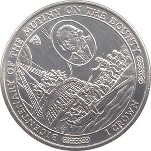 1989 ONE CROWN BICENTENARY OF THE MUTINY ON THE BOUNTY - WORLD COINS - Cambridgeshire Coins