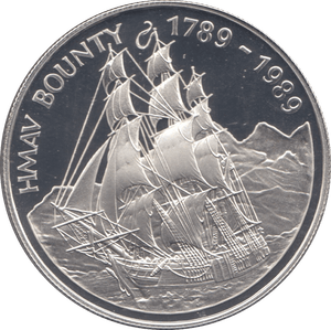 1989 ONE DOLLAR SILVER PROOF PITCAIRN ISLANDS - SILVER WORLD COINS - Cambridgeshire Coins