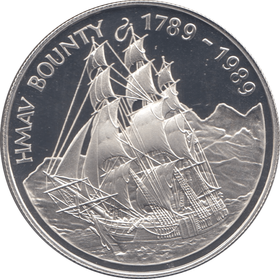 1989 ONE DOLLAR SILVER PROOF PITCAIRN ISLANDS - SILVER WORLD COINS - Cambridgeshire Coins