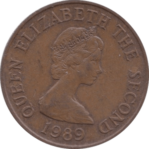 1989 ONE PENNY JERSEY - WORLD COINS - Cambridgeshire Coins