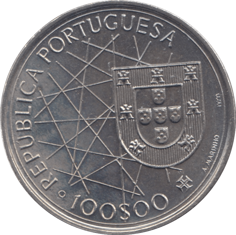 1989 PORTUGAL ONE HUNDRED ESCUDOS - WORLD COINS - Cambridgeshire Coins