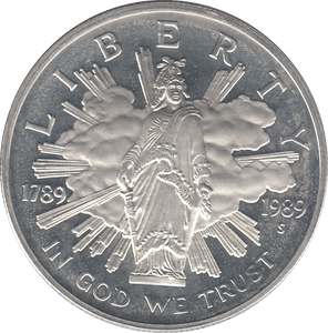 1989 SILVER 1 DOLLAR USA ( PROOF ) - SILVER WORLD COINS - Cambridgeshire Coins