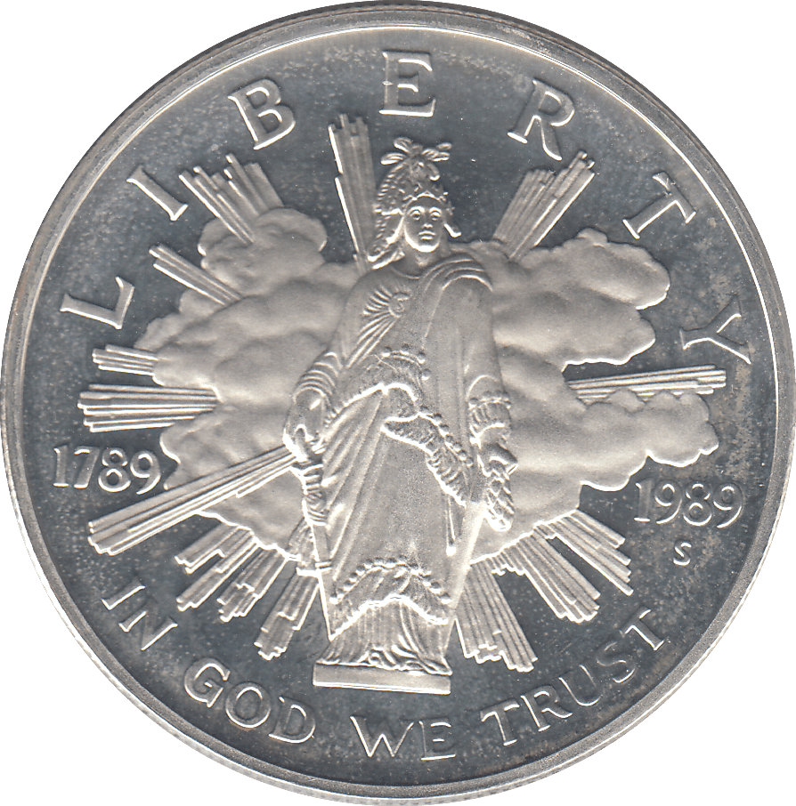 1989 SILVER 1 DOLLAR USA ( PROOF ) - SILVER WORLD COINS - Cambridgeshire Coins