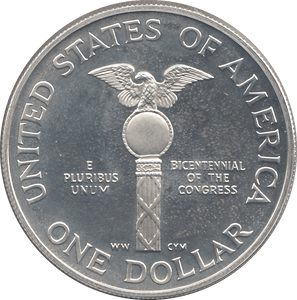 1989 SILVER 1 DOLLAR USA ( PROOF ) - SILVER WORLD COINS - Cambridgeshire Coins