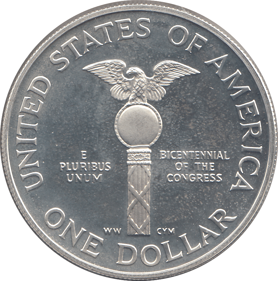 1989 SILVER 1 DOLLAR USA ( PROOF ) - SILVER WORLD COINS - Cambridgeshire Coins