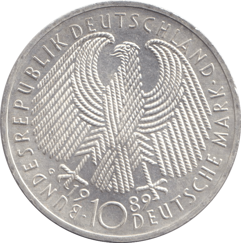 1989 SILVER 10 MARKS GERMANY - WORLD COINS - Cambridgeshire Coins