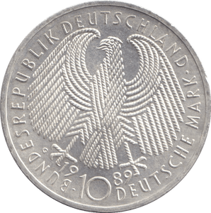 1989 SILVER 10 MARKS GERMANY - WORLD COINS - Cambridgeshire Coins