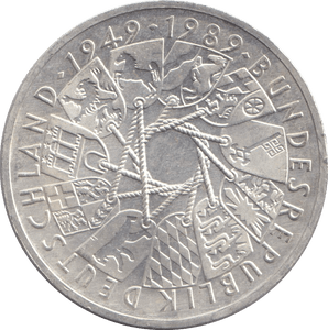 1989 SILVER 10 MARKS GERMANY - WORLD COINS - Cambridgeshire Coins