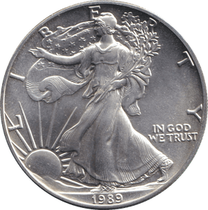 1989 SILVER DOLLAR USA - SILVER WORLD COINS - Cambridgeshire Coins