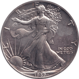 1989 SILVER LIBERTY DOLLAR USA - SILVER WORLD COINS - Cambridgeshire Coins