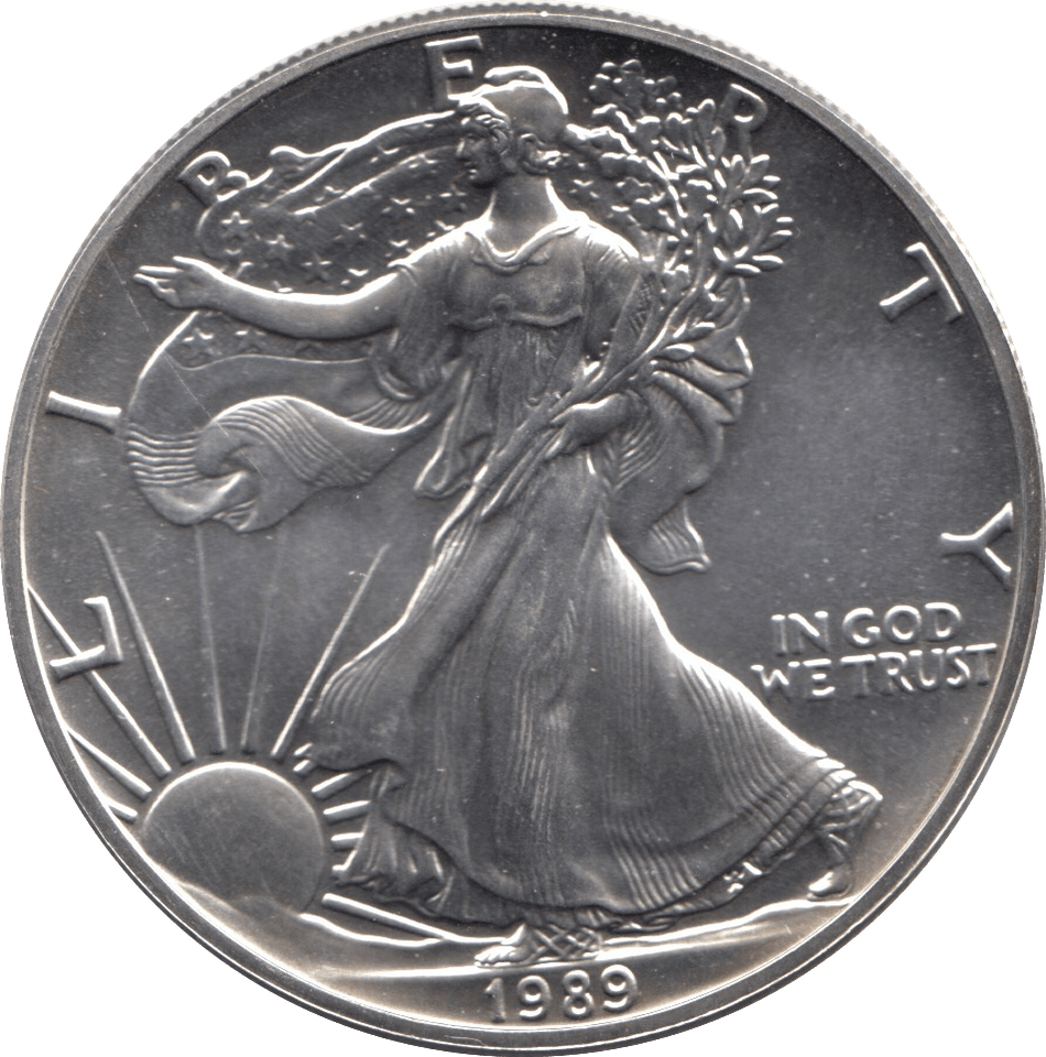 1989 SILVER LIBERTY DOLLAR USA - SILVER WORLD COINS - Cambridgeshire Coins