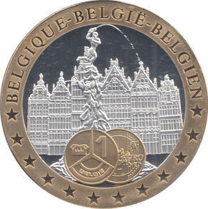 1989 SILVER PLATED BELGIUM EUROPEAN CURRENCIES COMMEMORATIVE COIN - WORLD COINS - Cambridgeshire Coins