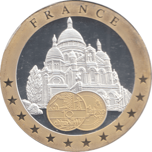 1989 SILVER PLATED FRANCE EUROPEAN CURRENCIES COMMEMORATIVE COIN - WORLD COINS - Cambridgeshire Coins