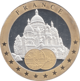 1989 SILVER PLATED FRANCE EUROPEAN CURRENCIES COMMEMORATIVE COIN - WORLD COINS - Cambridgeshire Coins