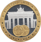1989 SILVER PLATED GERMANY EUROPEAN CURRENCIES COMMEMORATIVE COIN - WORLD COINS - Cambridgeshire Coins