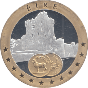 1989 SILVER PLATED IRELAND EUROPEAN CURRENCIES COMMEMORATIVE COIN - WORLD COINS - Cambridgeshire Coins