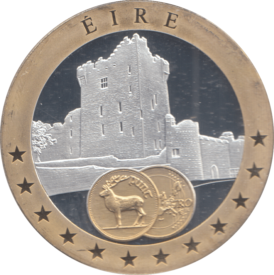 1989 SILVER PLATED IRELAND EUROPEAN CURRENCIES COMMEMORATIVE COIN - WORLD COINS - Cambridgeshire Coins