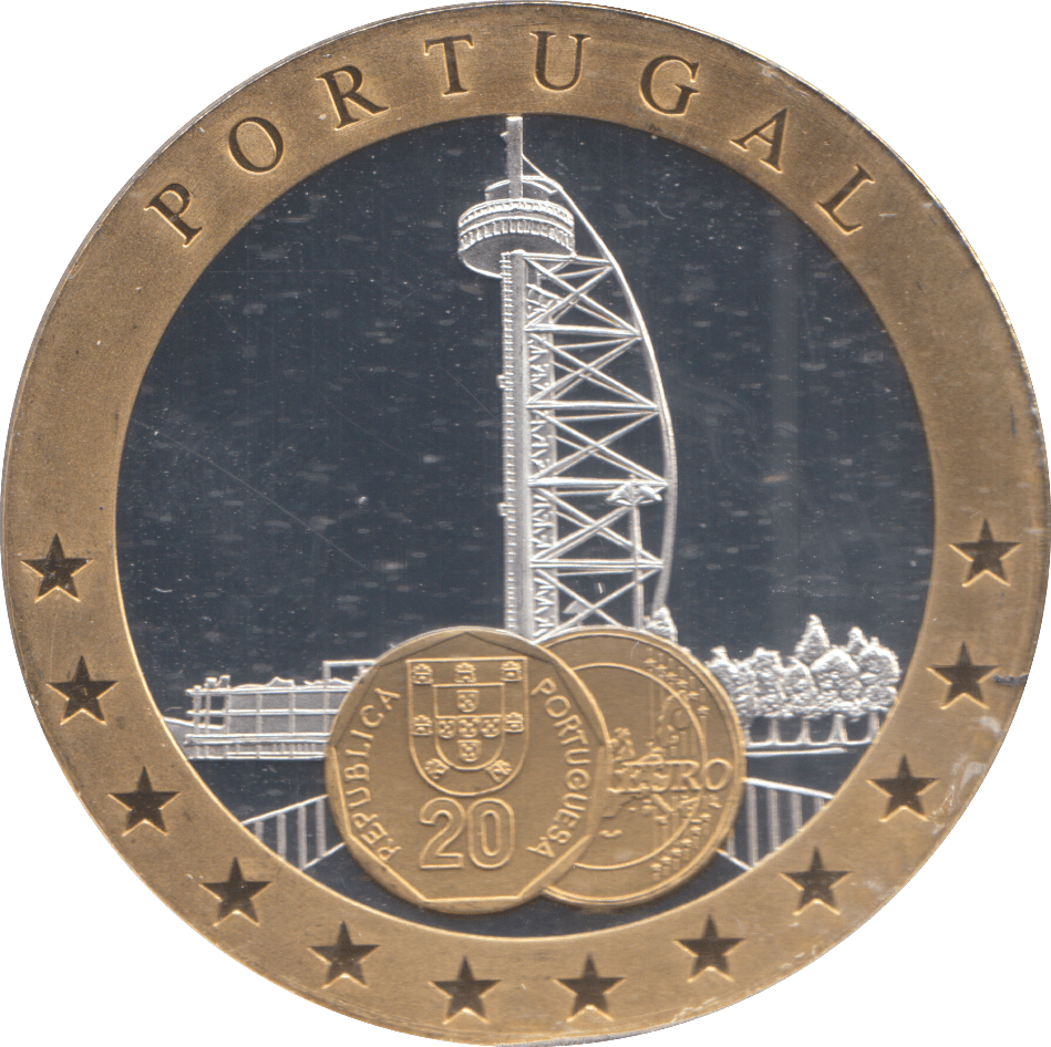1989 SILVER PLATED PORTUGAL EUROPEAN CURRENCIES COMMEMORATIVE COIN - WORLD COINS - Cambridgeshire Coins