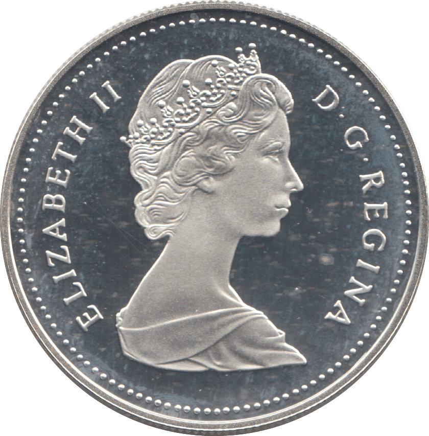 1989 SILVER PROOF CANADIAN DOLLAR - SILVER WORLD COINS - Cambridgeshire Coins