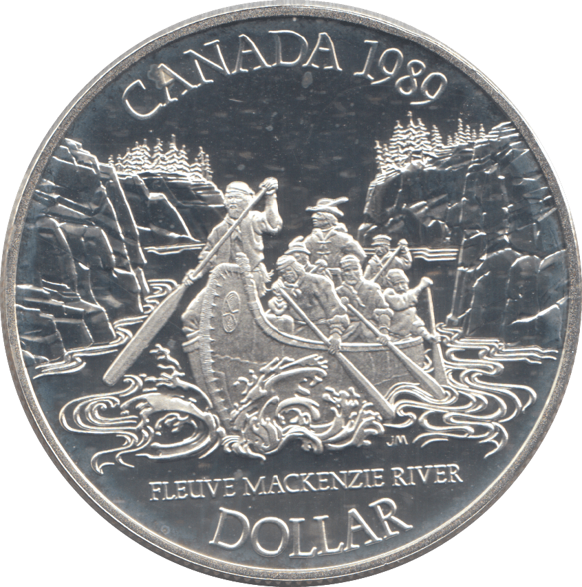 1989 SILVER PROOF CANADIAN DOLLAR - SILVER WORLD COINS - Cambridgeshire Coins