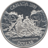 1989 SILVER PROOF CANADIAN DOLLAR - SILVER WORLD COINS - Cambridgeshire Coins
