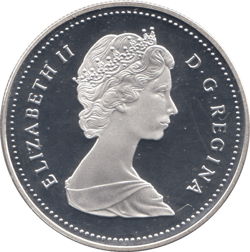 1989 SILVER PROOF COMMEMORATIVE DOLLAR CANADA - SILVER WORLD COINS - Cambridgeshire Coins