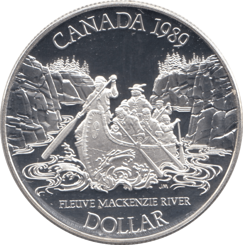 1989 SILVER PROOF COMMEMORATIVE DOLLAR CANADA - SILVER WORLD COINS - Cambridgeshire Coins