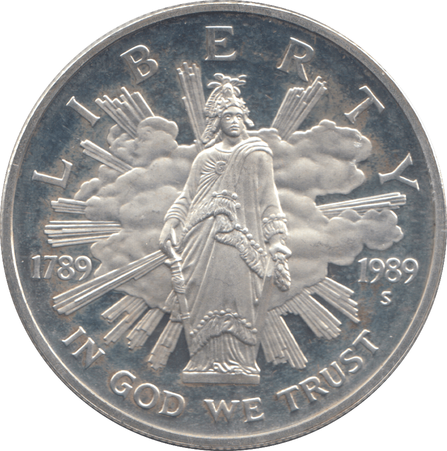 1989 SILVER PROOF LIBERTY DOLLAR - Silver Proof - Cambridgeshire Coins