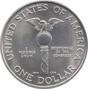 1989 SILVER PROOF ONE DOLLAR USA - SILVER WORLD COINS - Cambridgeshire Coins