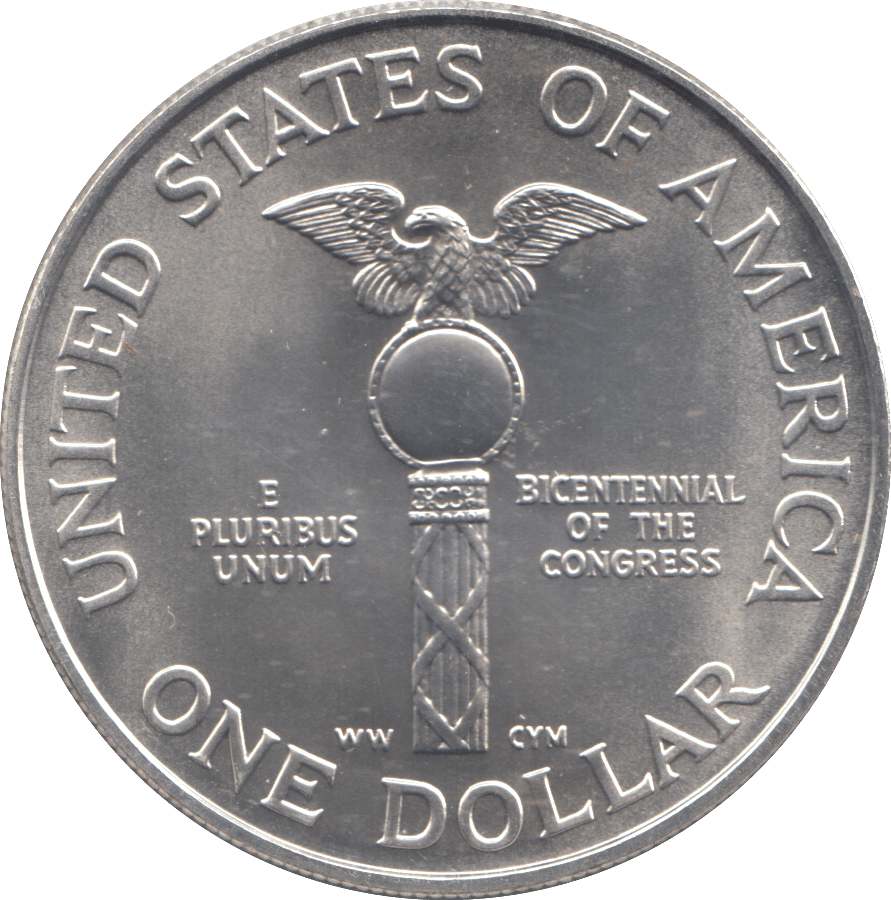 1989 SILVER PROOF ONE DOLLAR USA - SILVER WORLD COINS - Cambridgeshire Coins